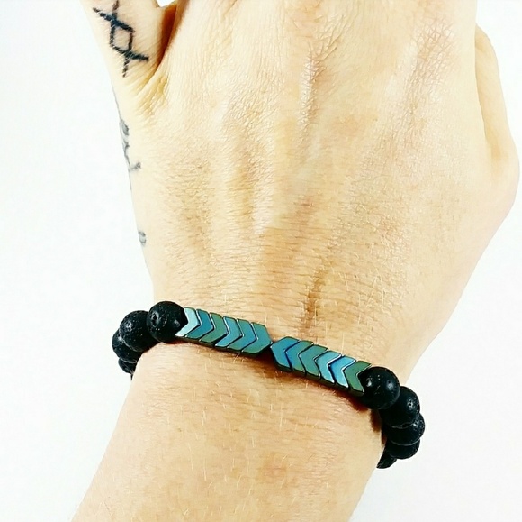 Hematite, Lava Rock Vitality Bracelet - Picture 2 of 7